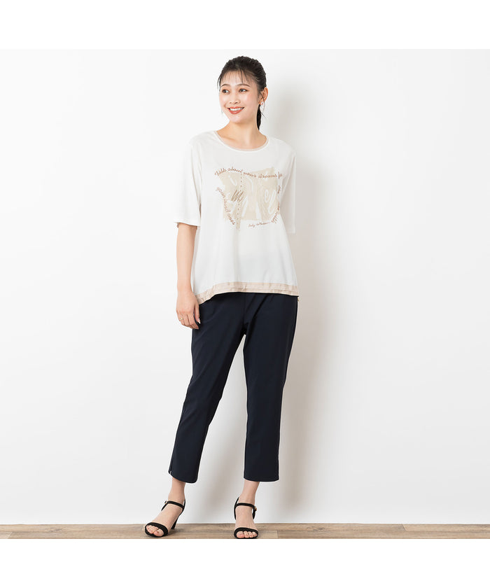 ミゼール missel メッセージ刺繍 ヘムリボンプルオーバー （ホワイト） ホワイト
