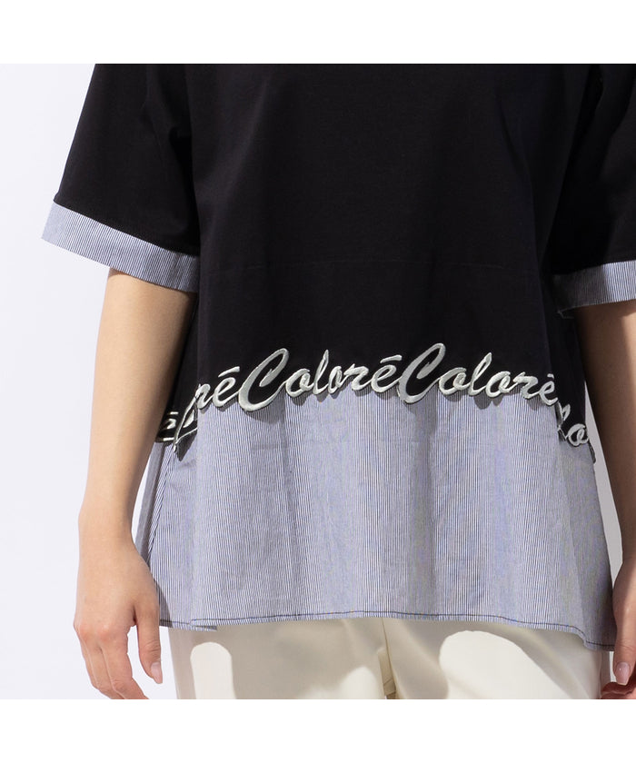 ミゼール missel ロゴ刺繍コットンTシャツ （ホワイト） ホワイト