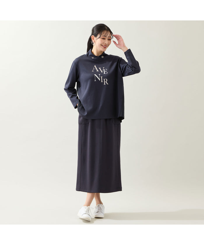ミゼール missel 【洗える・セットアップ可・3Lサイズあり】Iラインスカート （ベージュ） ベージュ