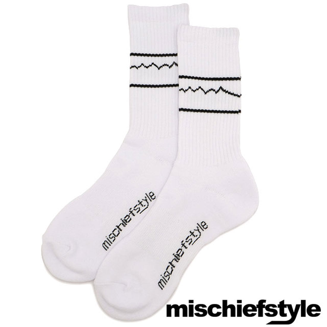 惡作劇風格惡作劇風格 JOMO SANZAN LINE SOX 白色/黑色 [OG011]