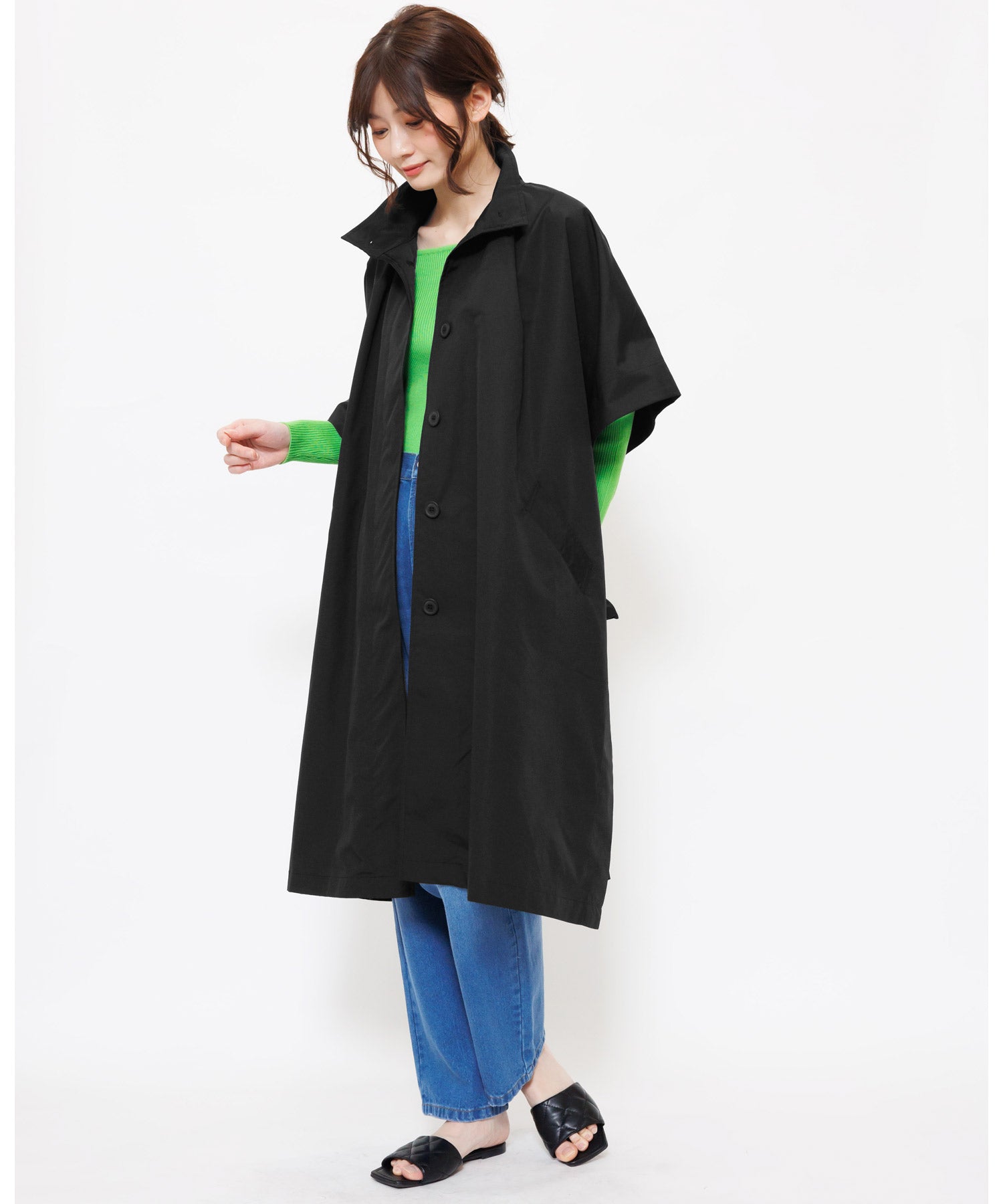 Miliande ni Cape Poncho Coat Women's Outer Trench Coat Spring Coat