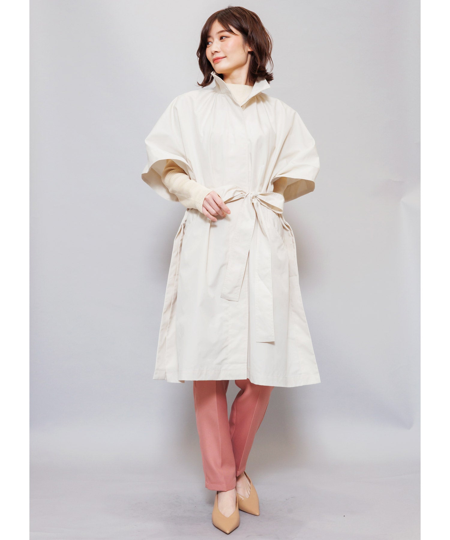 Miliande ni Cape Poncho Coat Women's Outer Trench Coat Spring Coat