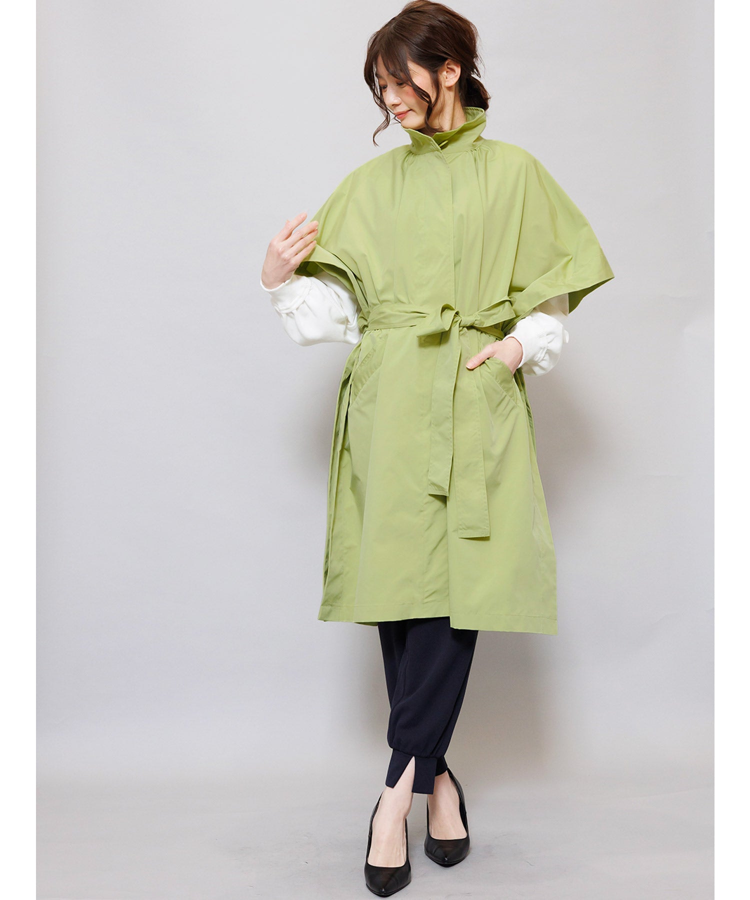 Miliande ni Cape Poncho Coat Women's Outer Trench Coat Spring Coat
