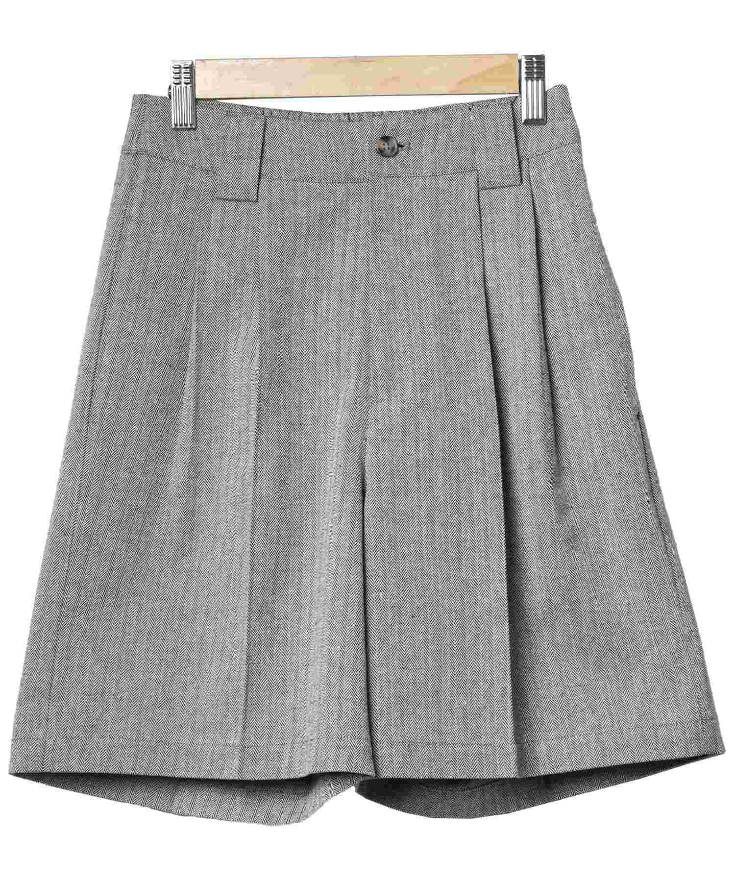 ミリアンデニ mili an deni リネンライクショートパンツ レディース ボトムス ショーパン 無地  （ブラック） ブラック