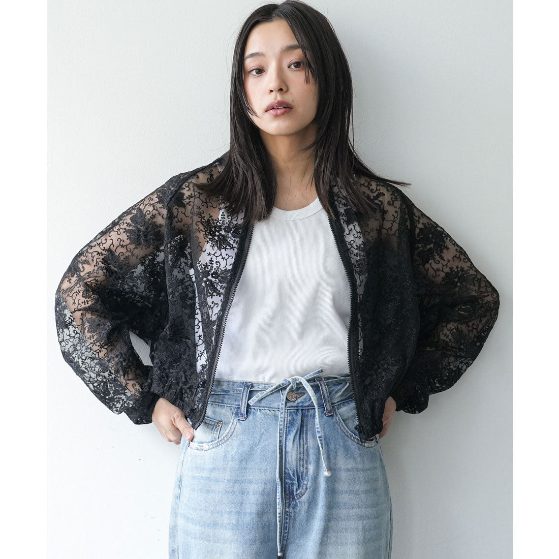 ミリアンデニ mili an deni レースブルゾン （BK） BK