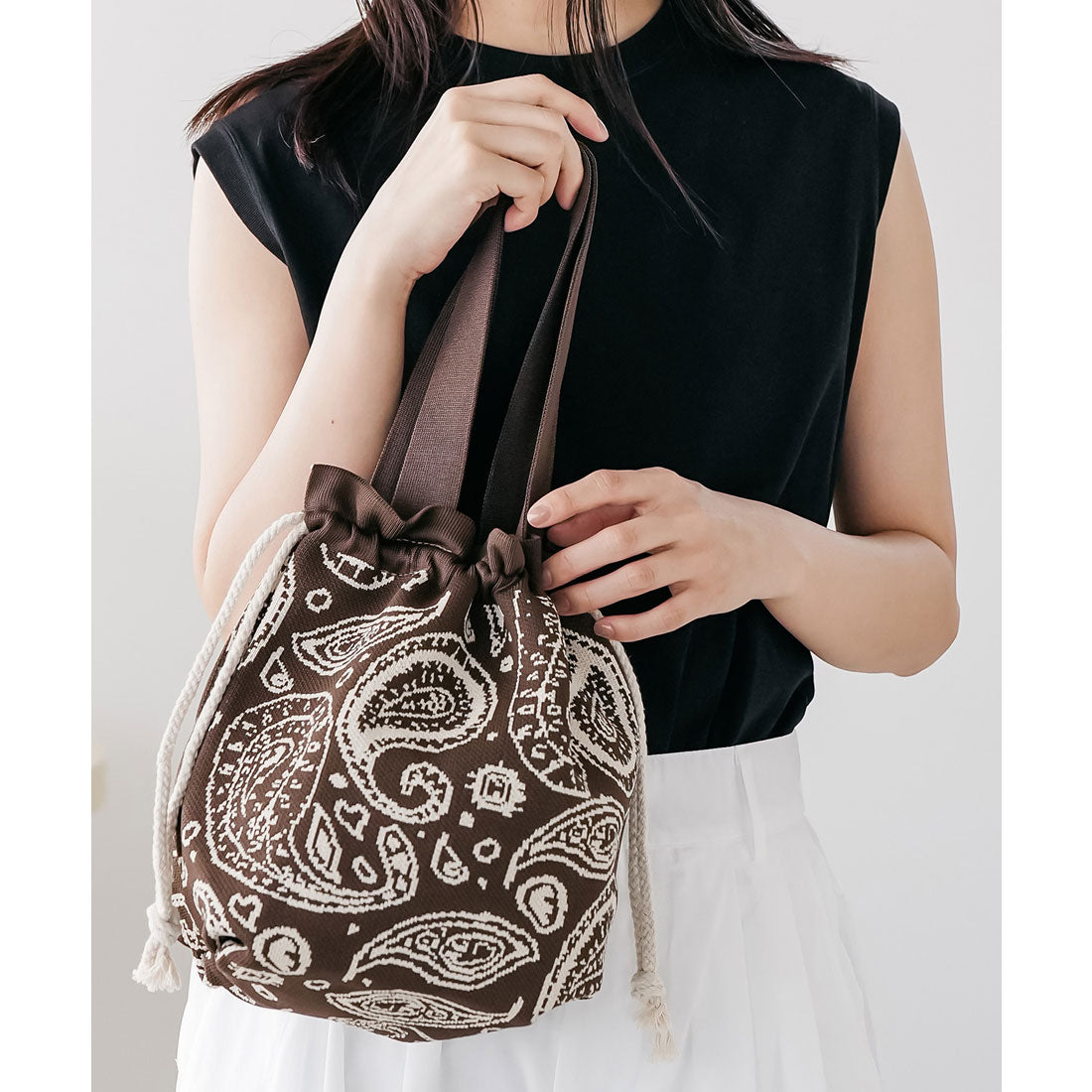 ミリアンデニ mili an deni バンダナ巾着バッグ （BRW） BRW