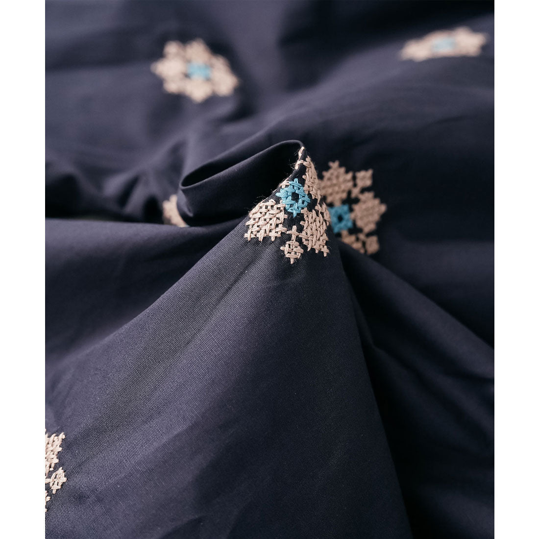 ミリアンデニ mili an deni ネイティブ刺繍イージーワイドパンツ （NV） NV