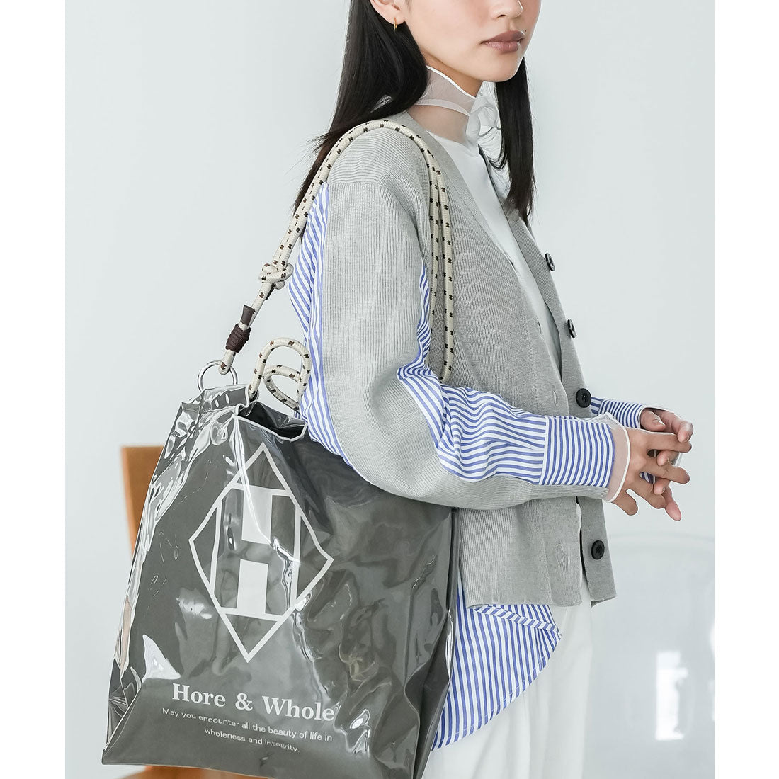 ミリアンデニ mili an deni 3WAYビニールロープトートバッグ （KHK） KHK
