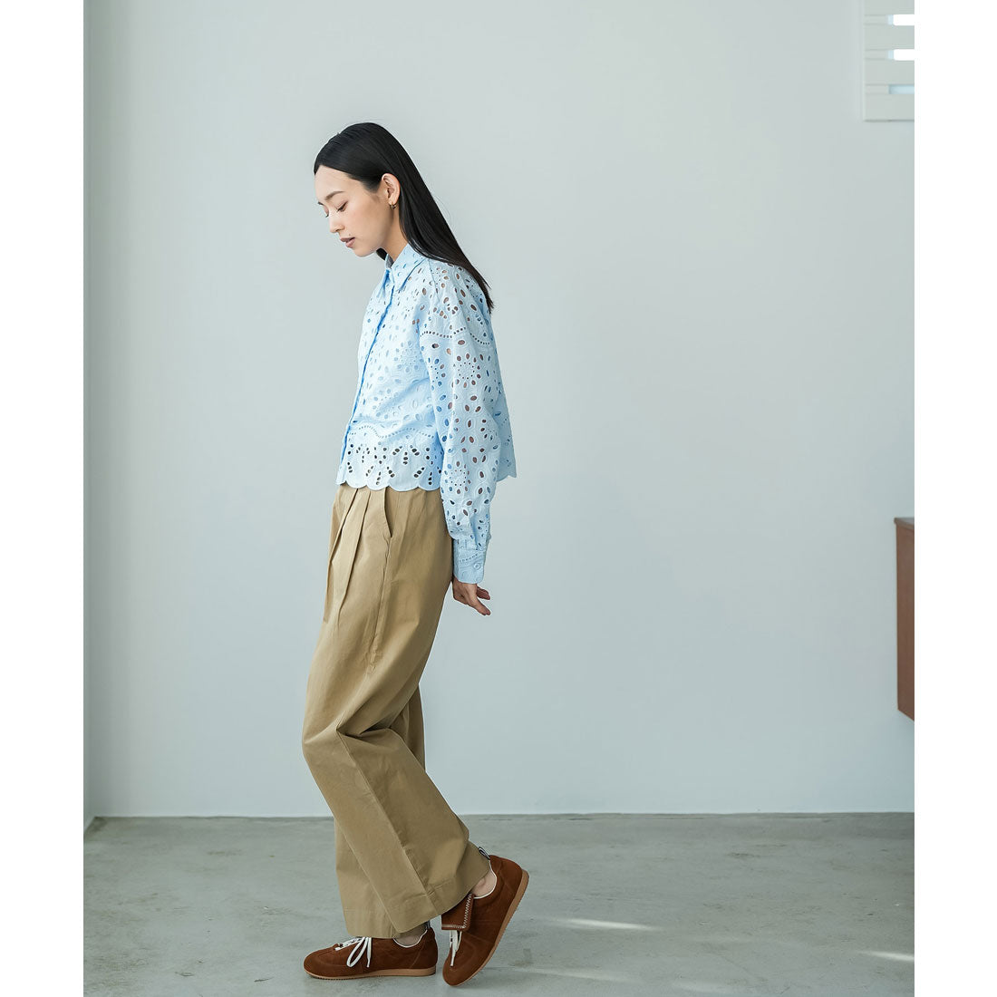 ミリアンデニ mili an deni ウェストタックチノパンツ （BG） BG