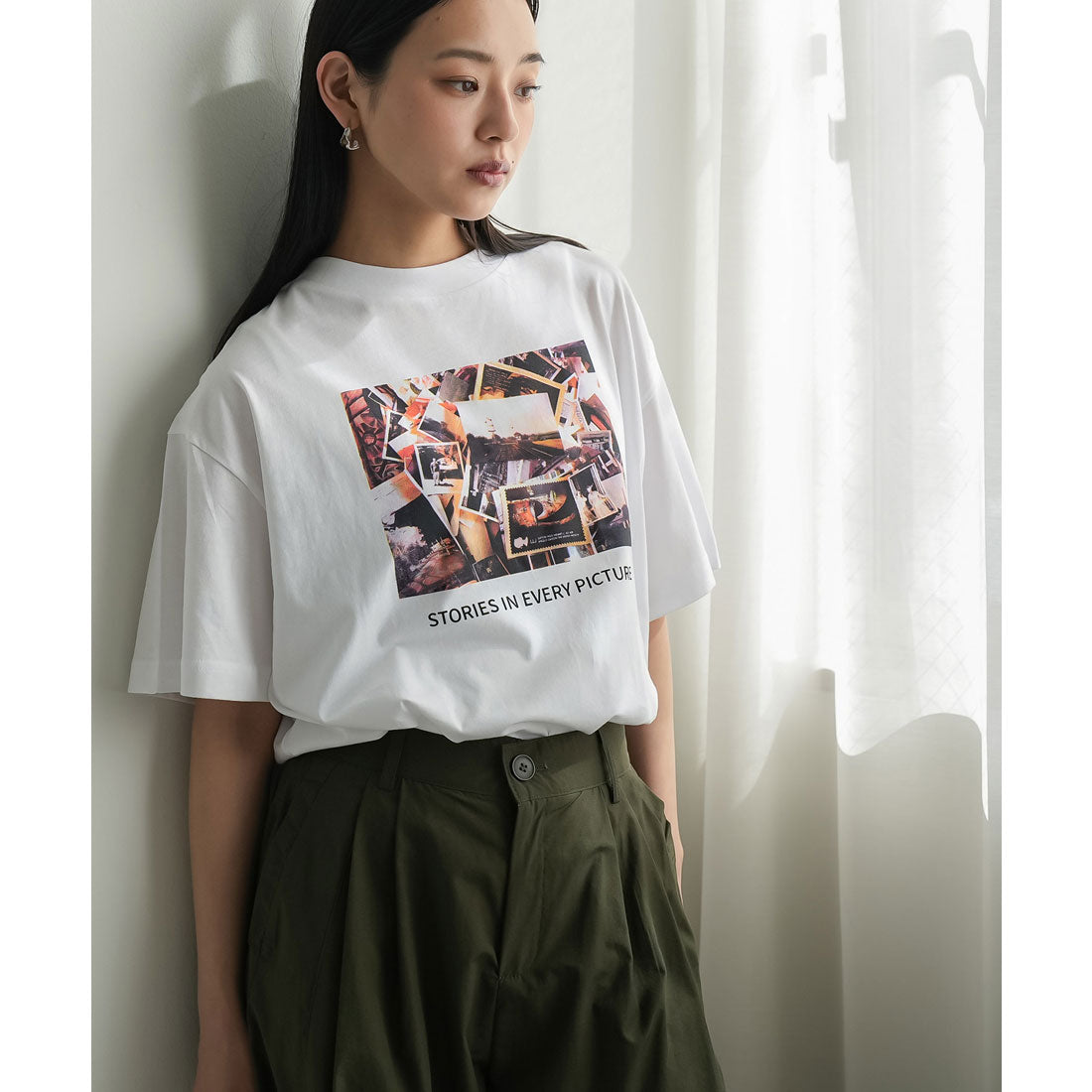 ミリアンデニ mili an deni 半袖カラーフォトプリントTシャツ （OW） OW