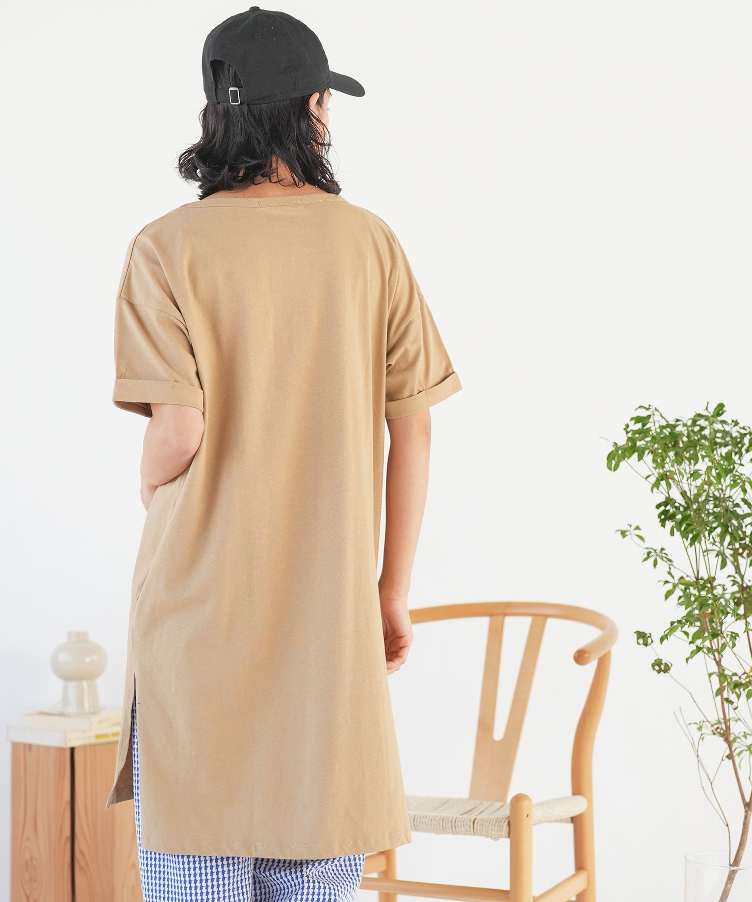 ミリアンデニ mili an deni スリット入りTワンピース