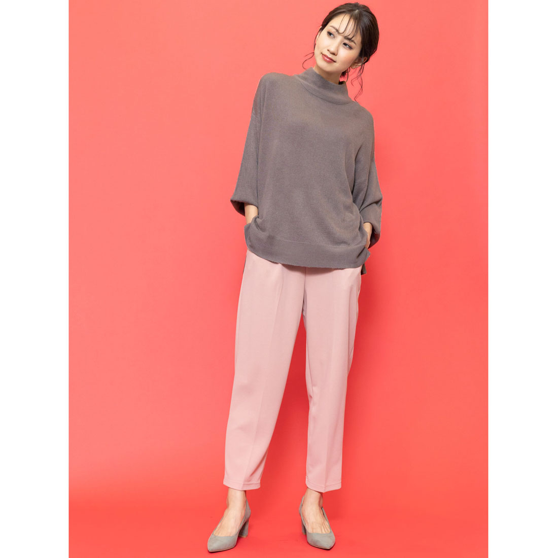 ミリアンデニ mili an deni カシミアタッチプチハイネックニットプルオーバー