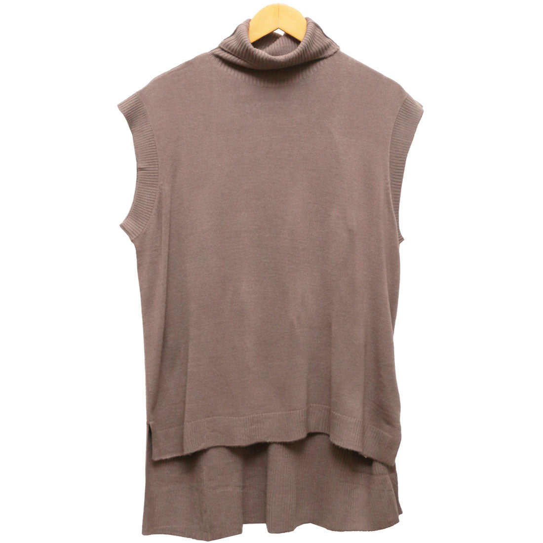 mili an deni Cashmere touch oversized turtleneck vest