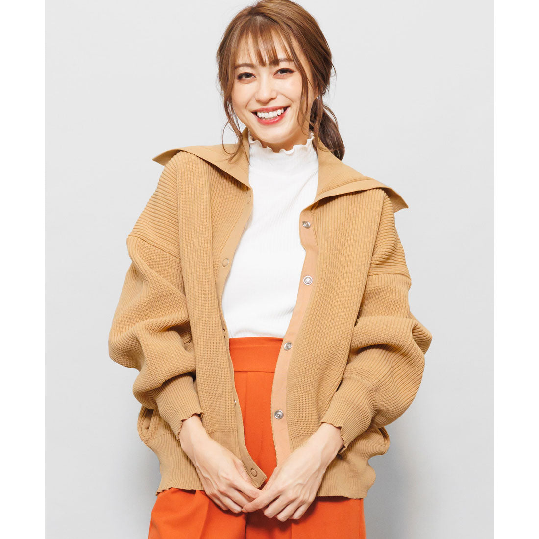 mili an deni sponge knit cardigan