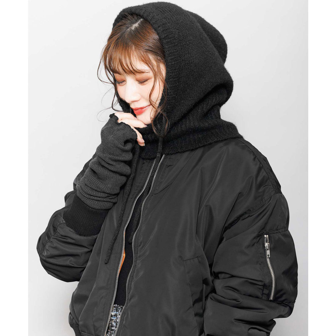 mili an deni balaclava hoodie