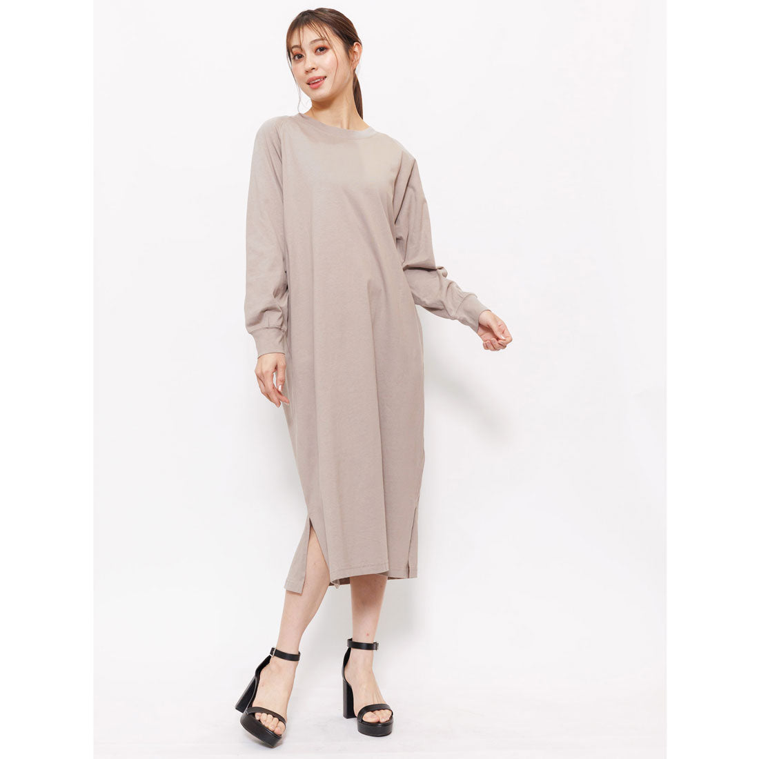 mili an deni 100% cotton back frill dress