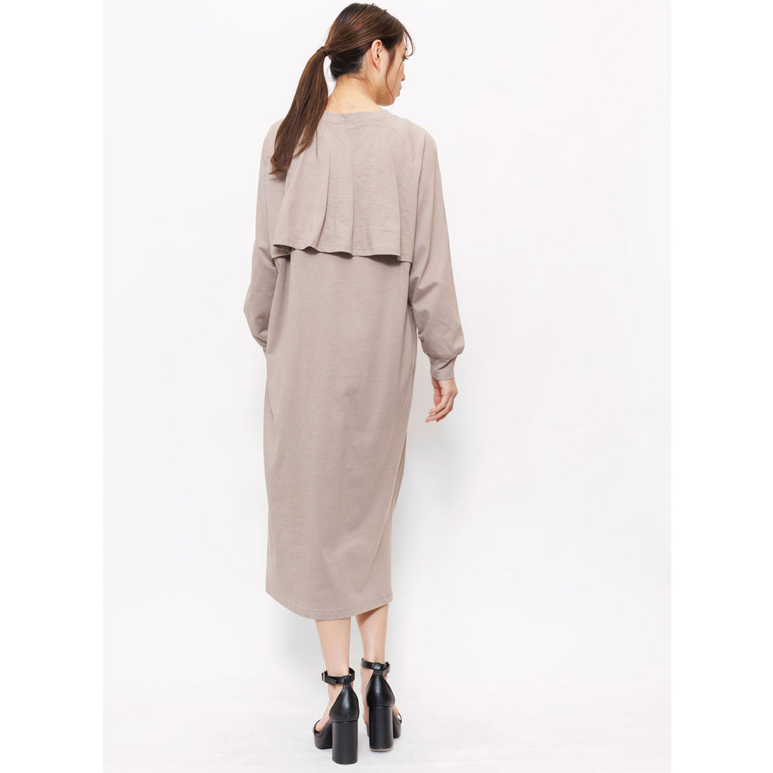 mili an deni 100% cotton back frill dress