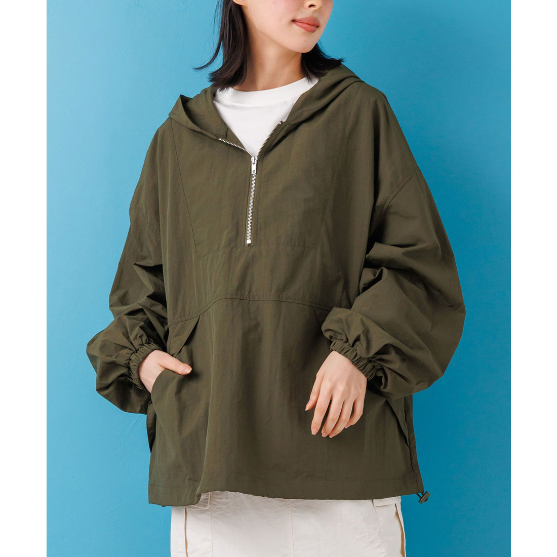 mili an deni stand-up collar anorak