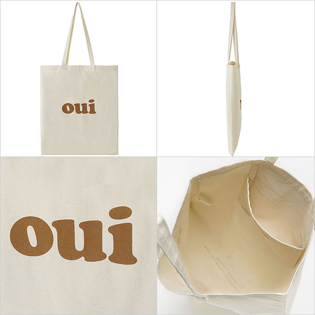 ミルクフェド MILKFED. × mischiefstyle FLAT LIGHTTOTE COOPER OUI LOGO 白色 [103244053007]