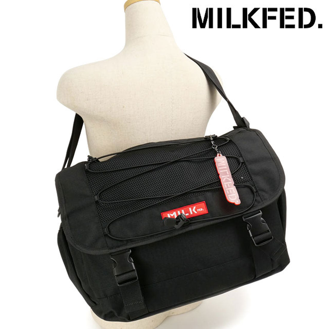 ミルクフェド MILKFED. 16L DAILY MESSENGER BAG RED [103251053011] （RED） RED