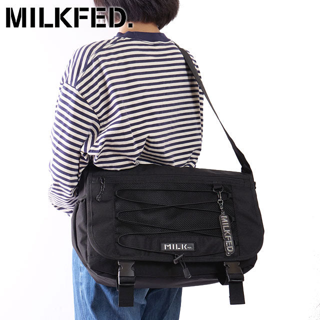 ミルクフェド MILKFED. 16L DAILY MESSENGER BAG BLACK [103251053011] （BLACK） BLACK