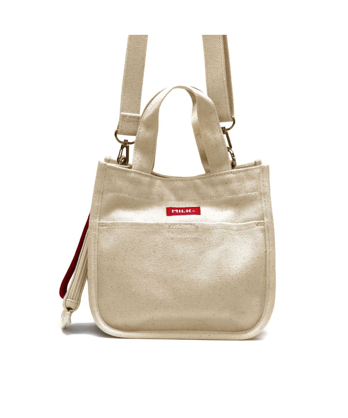 ミルクフェド MILKFED. ミルクフェド ショルダーバッグ MILKFED. EMBROIDERED BAR MINI SHOULDER BAG W/STRAP 103213053009 （レッド） レッド