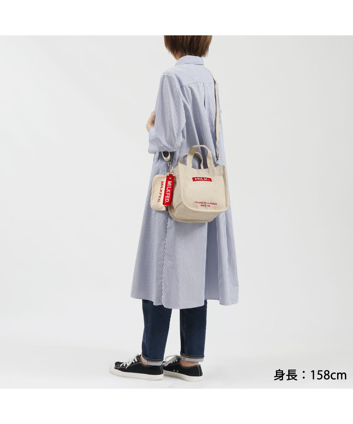 ミルクフェド MILKFED. ミルクフェド ショルダーバッグ MILKFED. EMBROIDERED BAR MINI SHOULDER BAG W/STRAP 103213053009 （レッド） レッド