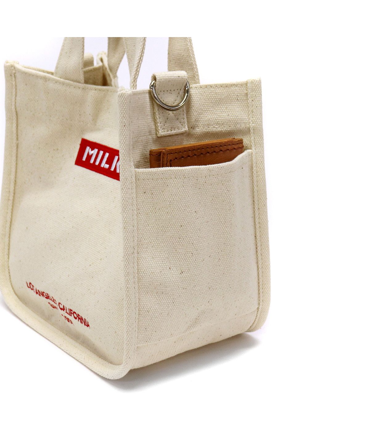 ミルクフェド MILKFED. ミルクフェド ショルダーバッグ MILKFED. EMBROIDERED BAR MINI SHOULDER BAG W/STRAP 103213053009 （レッド） レッド