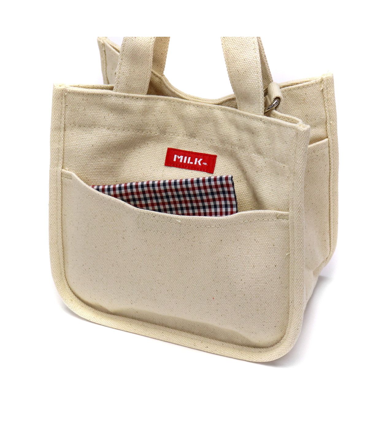 ミルクフェド MILKFED. ミルクフェド ショルダーバッグ MILKFED. EMBROIDERED BAR MINI SHOULDER BAG W/STRAP 103213053009 （レッド） レッド