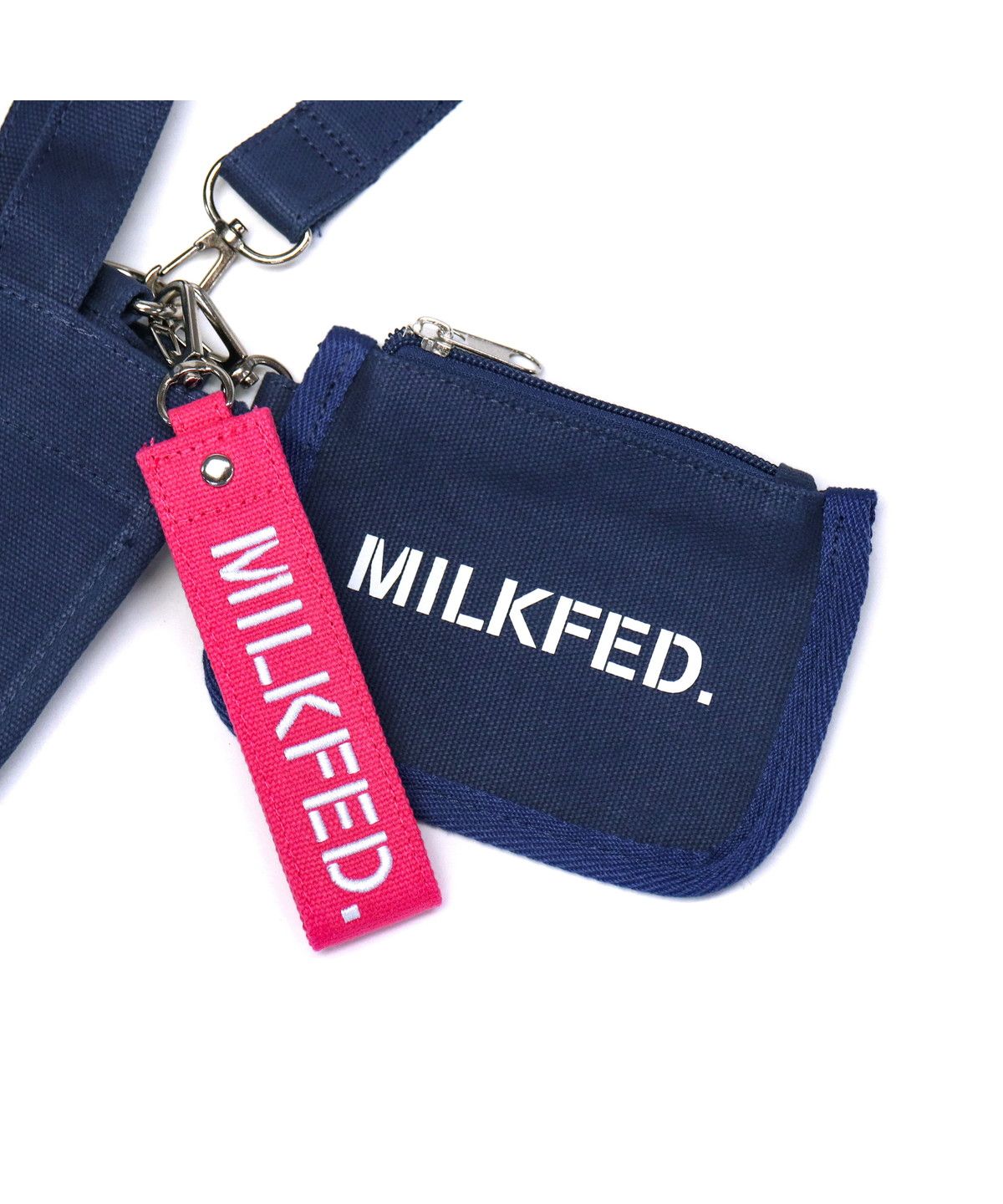 ミルクフェド MILKFED. ミルクフェド ショルダーバッグ MILKFED. EMBROIDERED BAR MINI SHOULDER BAG W/STRAP 103213053009 （レッド） レッド