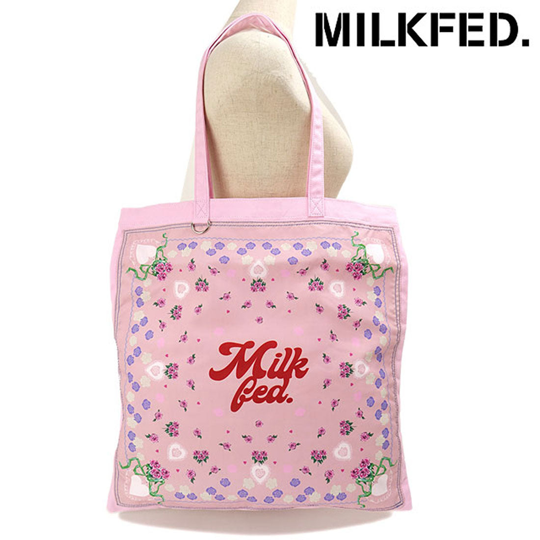 ミルクフェド MILKFED. FLOWER PATTERN BANDANA BAG LtPINK [103253053001] （LtPINK） LtPINK