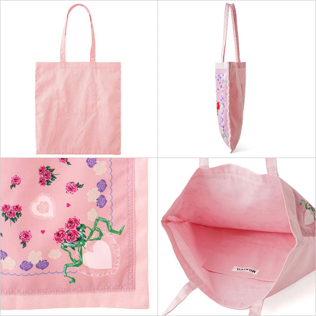 ミルクフェド MILKFED. FLOWER PATTERN BANDANA BAG LtPINK [103253053001] （LtPINK） LtPINK