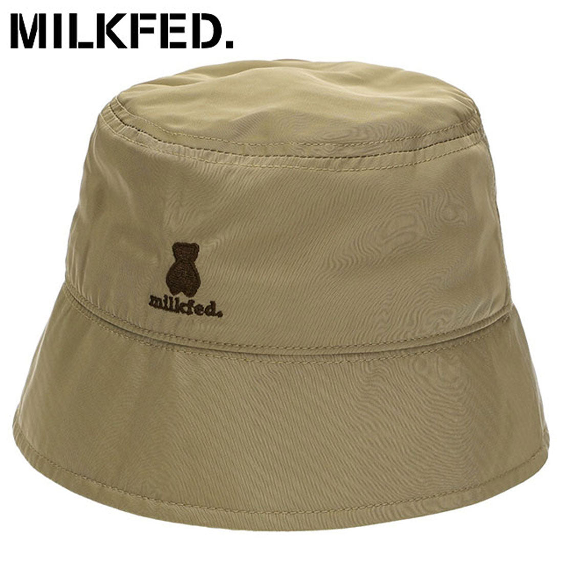 ミルクフェド MILKFED. AQO STUDIO SPACE BUCKET HAT BEIGE [103241051009]