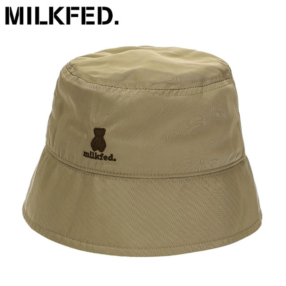 ミルクフェド MILKFED. AQO STUDIO SPACE BUCKET HAT BEIGE [103241051009]