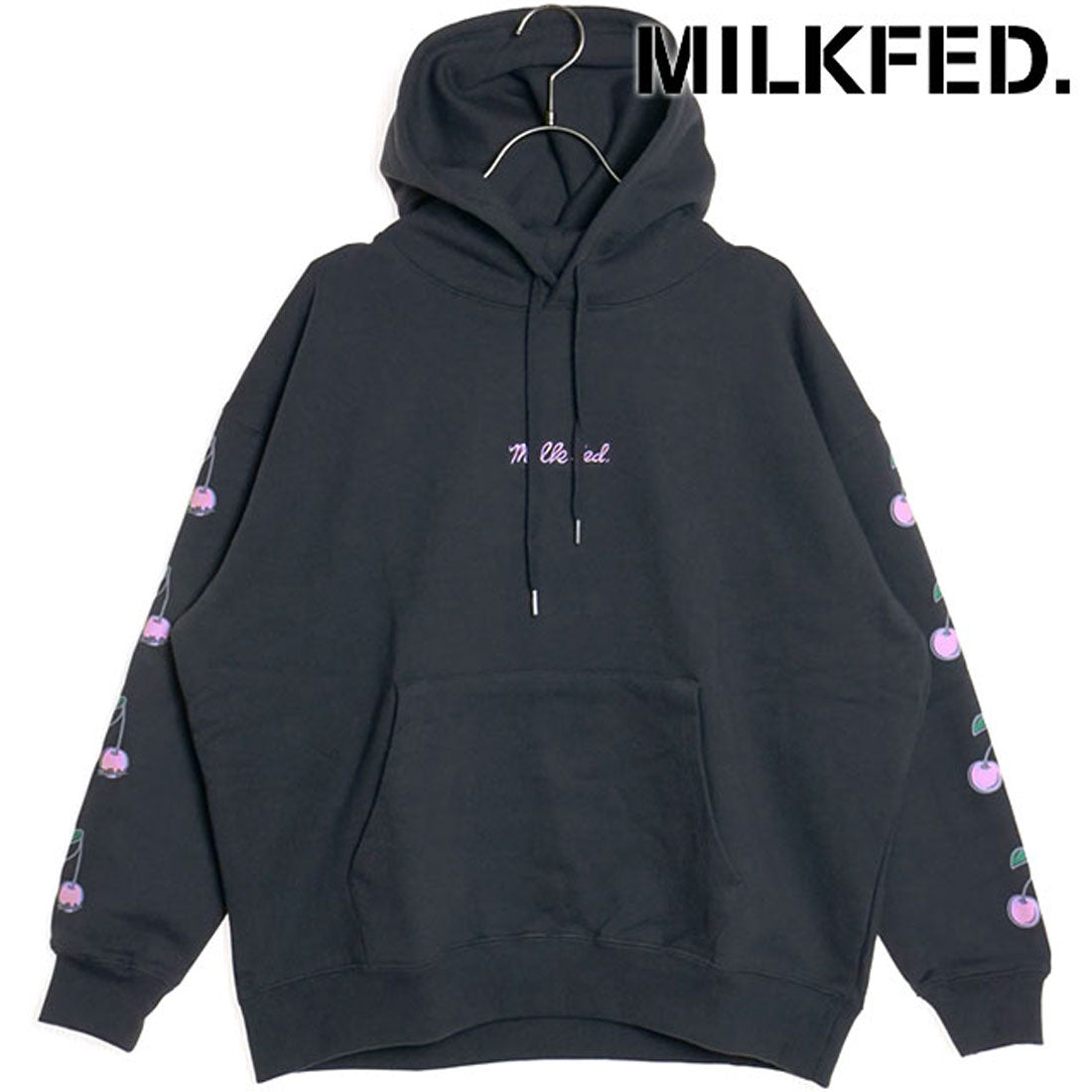 ミルクフェド MILKFED. SIDE CHERRIES SWEAT HOODIE OFF-WHITE [103251012001]