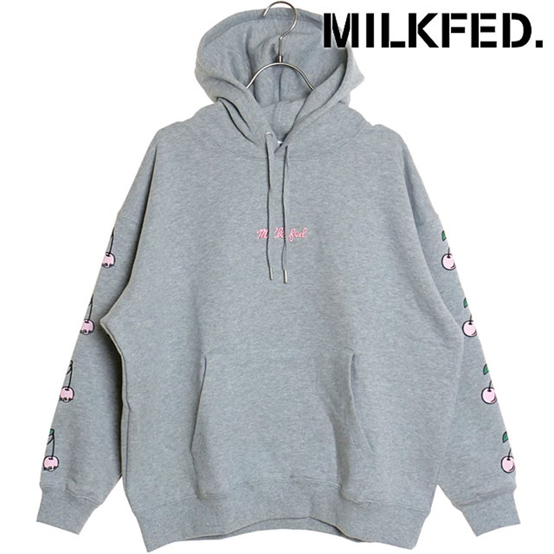 ミルクフェド MILKFED. SIDE CHERRIES SWEAT HOODIE OFF-WHITE [103251012001]