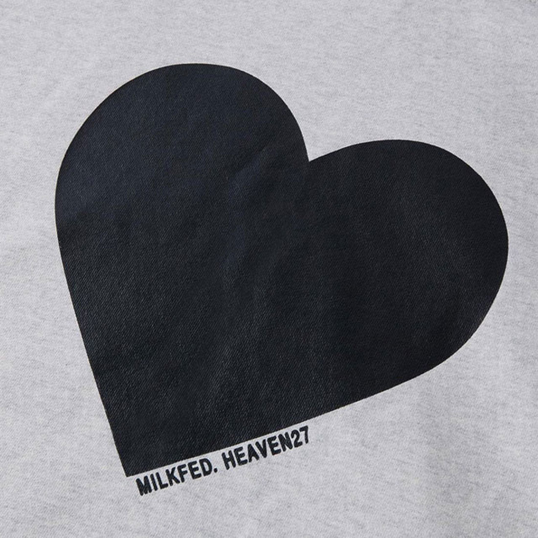 ミルクフェド MILKFED. BIG HEART SWEAT HOODIE BLACK [103251012002 SS25]