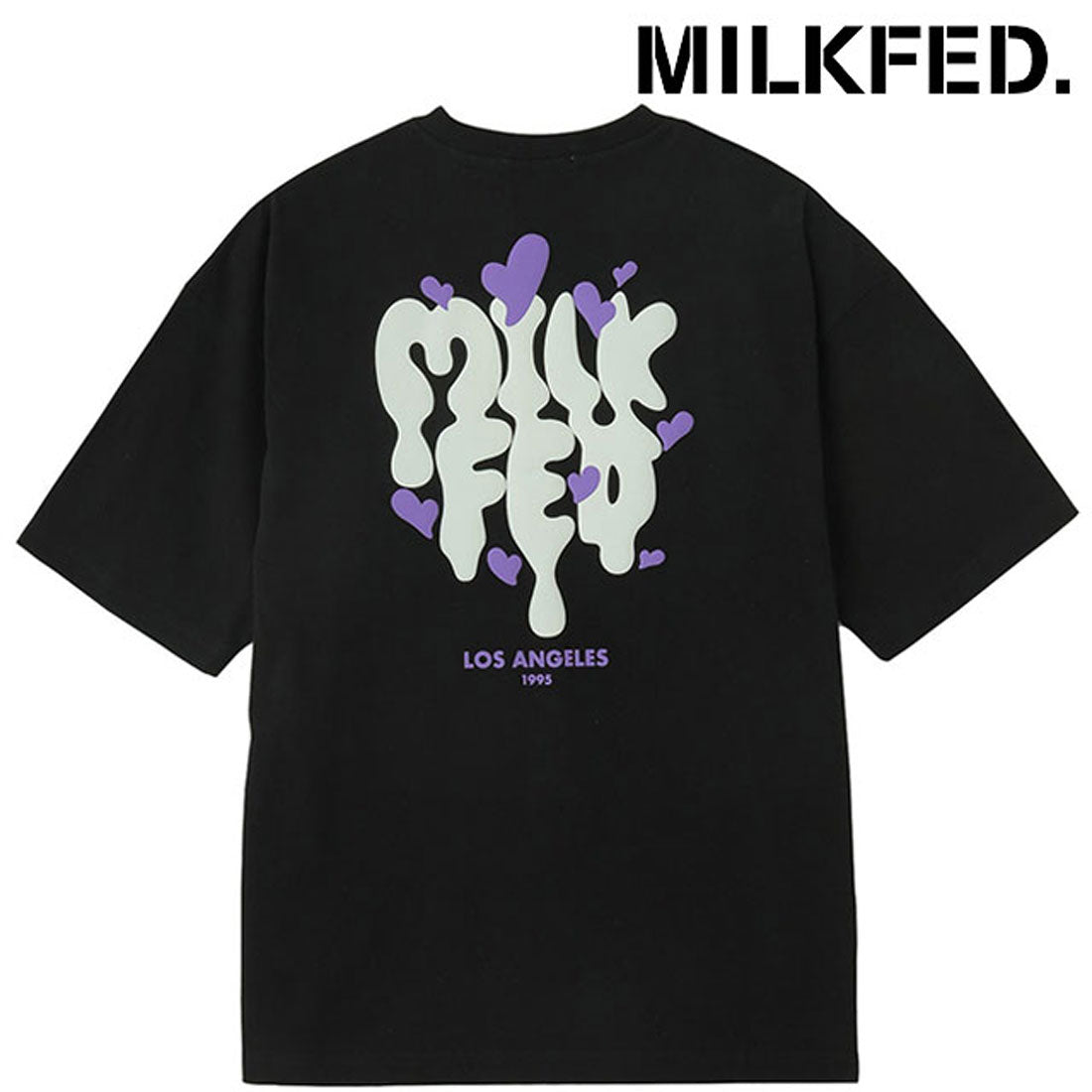 ミルクフェド MILKFED. MELT LOGO WIDE S/S TEE BLACK [103252011004 SU25] （BLACK） BLACK