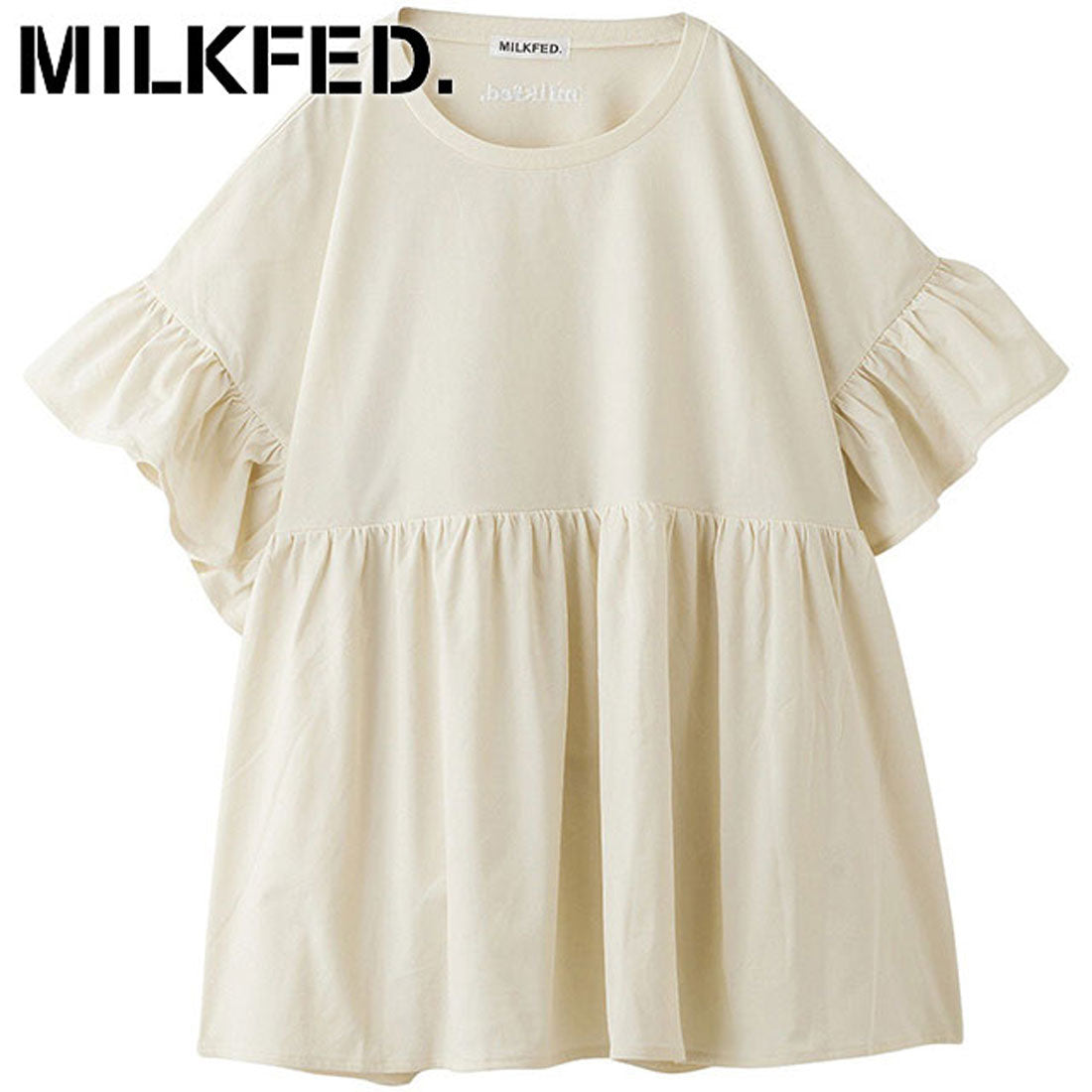 ミルクフェド MILKFED. ×OP RUFFLE TUNIC BEIGE [103252013006 SU25] （BEIGE） BEIGE