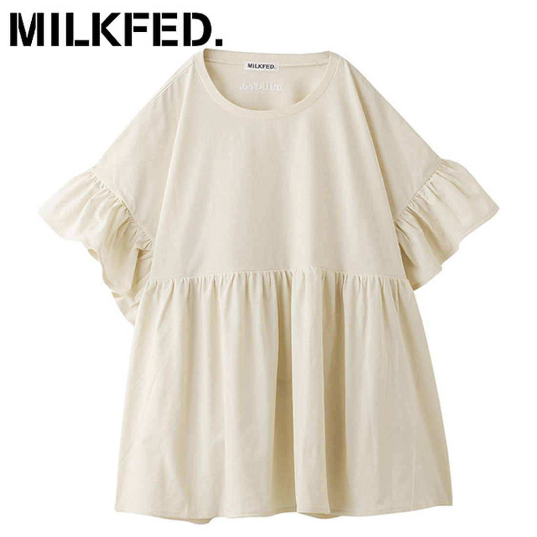 ミルクフェド MILKFED. ×OP RUFFLE TUNIC BEIGE [103252013006 SU25] （BEIGE） BEIGE