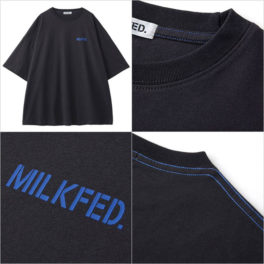 ミルクフェド MILKFED. MILKFED. AT HEAVEN27 SUPER BIG S/S TOP CHARCOAL [103253013001] （CHARCOAL） CHARCOAL