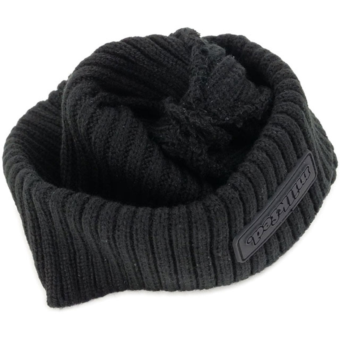 ミルクフェド MILKFED. RUBBER PATCH KNIT CAP BLACK [103253051003] （BLACK） BLACK