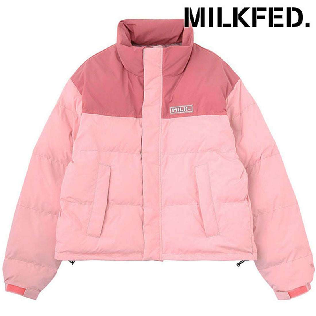 MILKFED. BAR PATCH PUFFER JACKET black [103254021004]