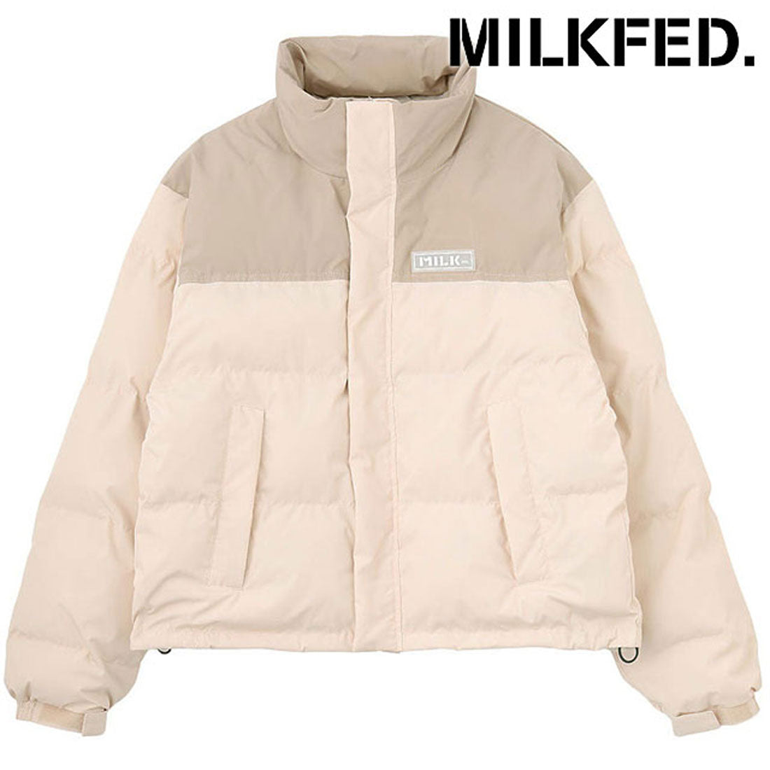 MILKFED. BAR PATCH PUFFER JACKET black [103254021004]