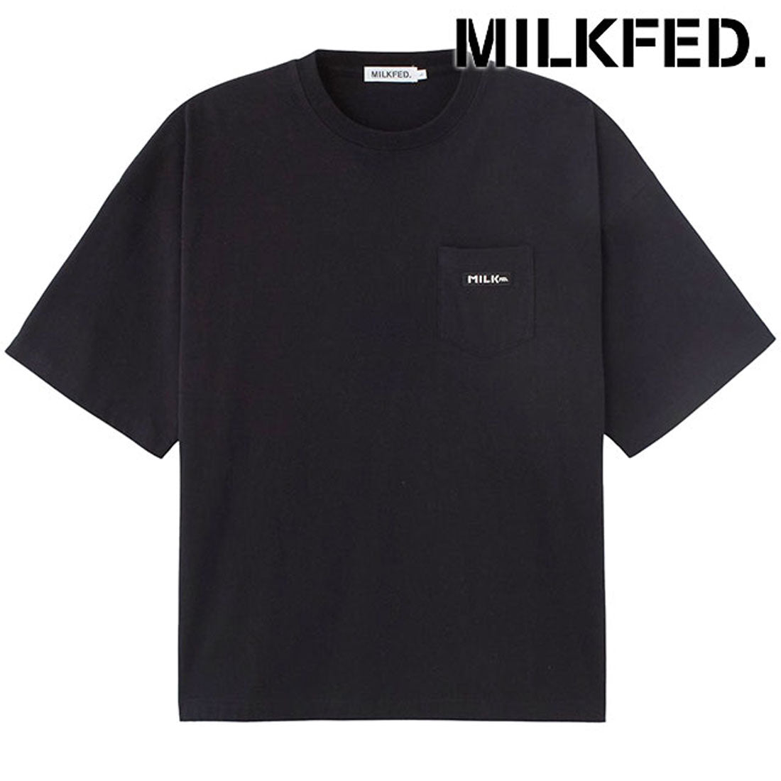 ミルクフェド MILKFED. BAR LOGO POCKET TEE BLACK [103261011014] （BLACK） BLACK