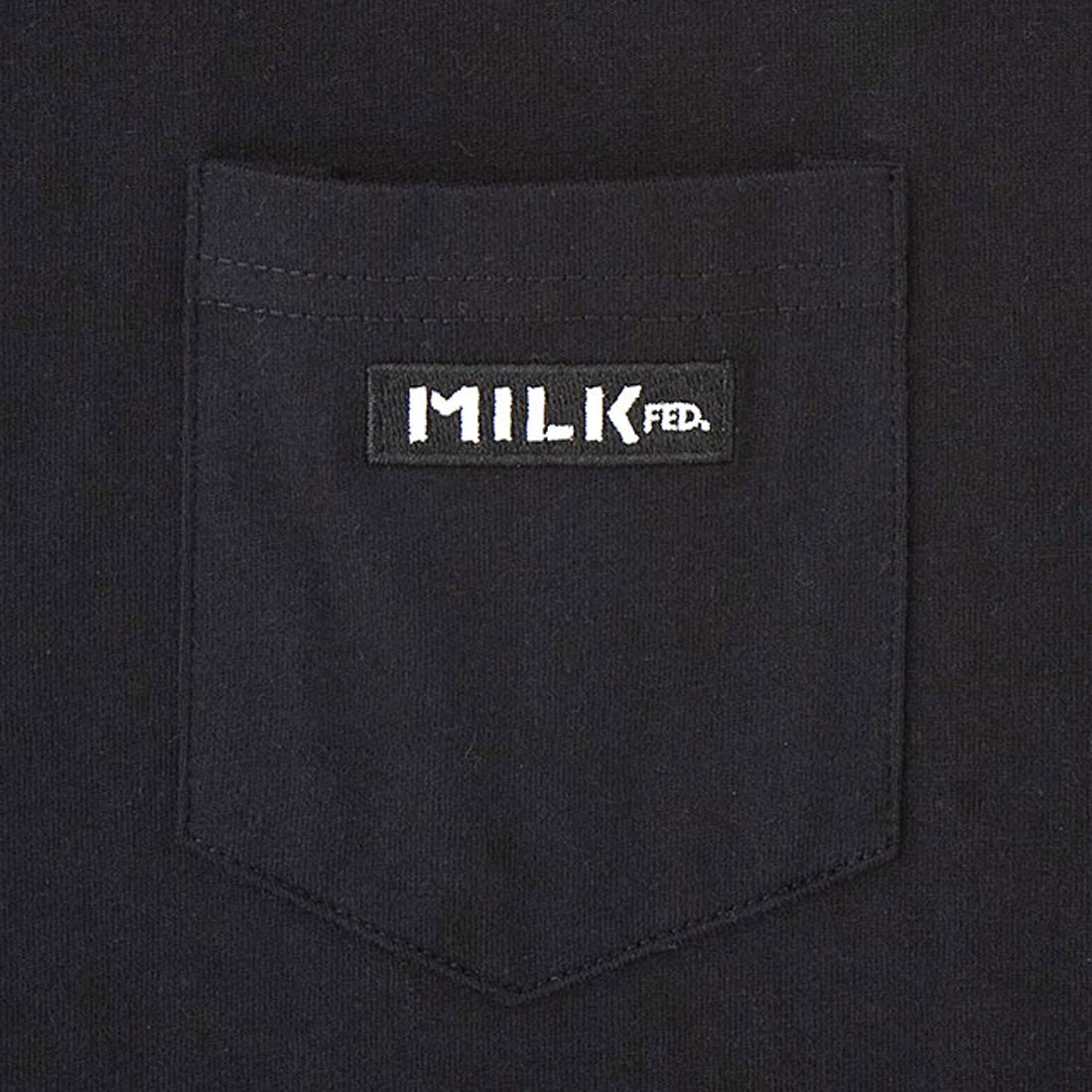 ミルクフェド MILKFED. BAR LOGO POCKET TEE BLACK [103261011014] （BLACK） BLACK