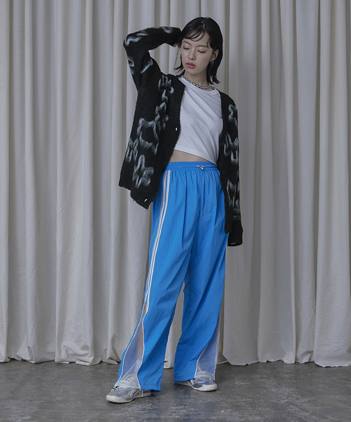 ミエット miette フラワージャガードニットカーディガン （レッド） レッド