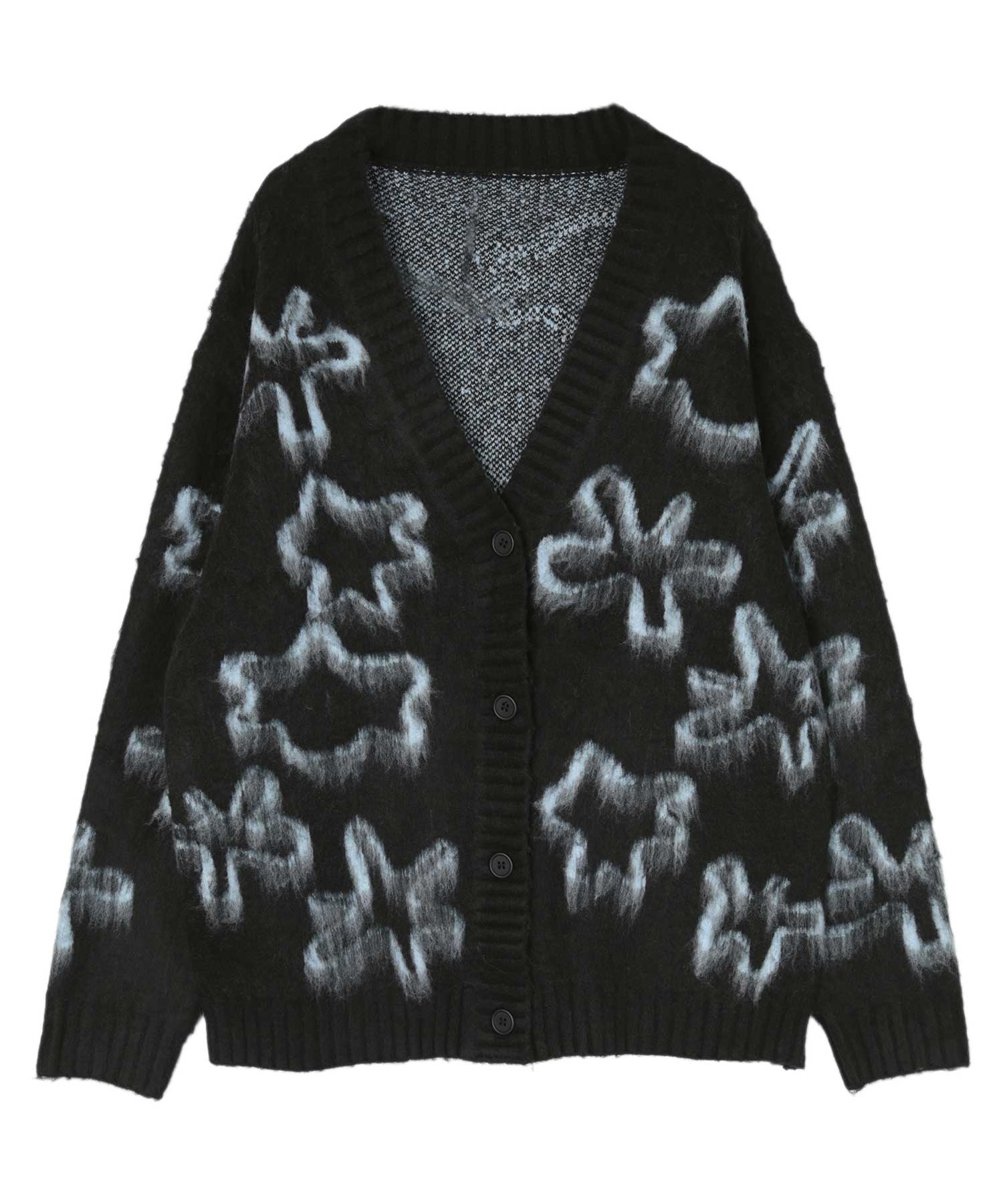 ミエット miette フラワージャガードニットカーディガン （レッド） レッド