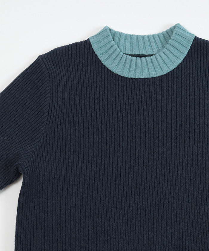 ミエット miette デザインヘムリブニット （レッド） レッド