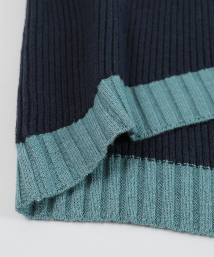 ミエット miette デザインヘムリブニット （レッド） レッド